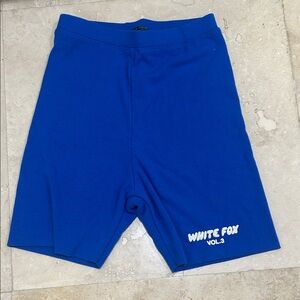 White Fox Boutique Blue Bike Shorts